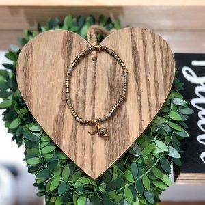 Sparkle Gold Crescent Moon Bracelet